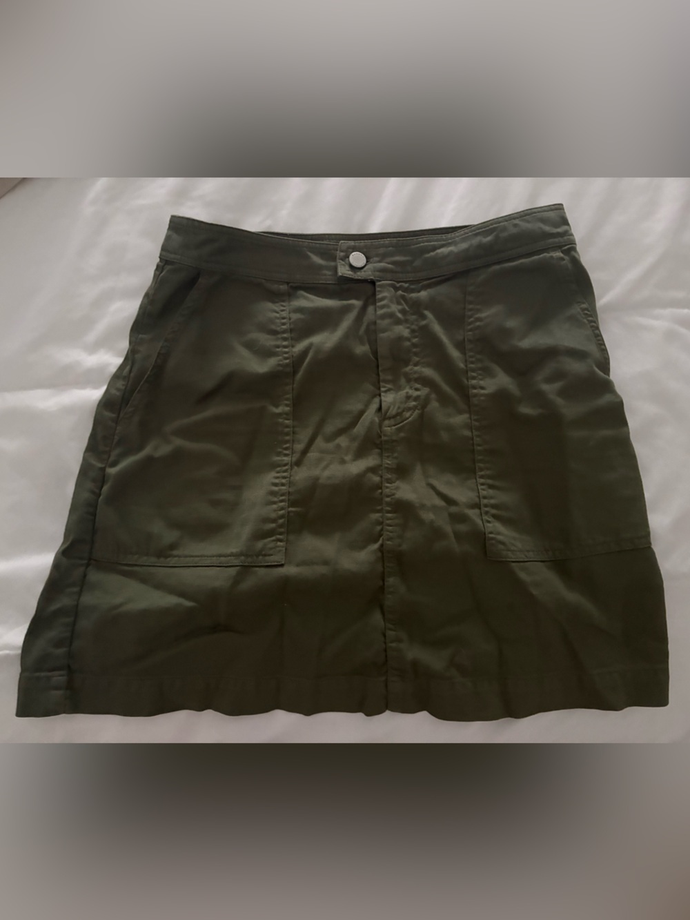 Banana Republic Olive Green Skirt with Branded Waistband